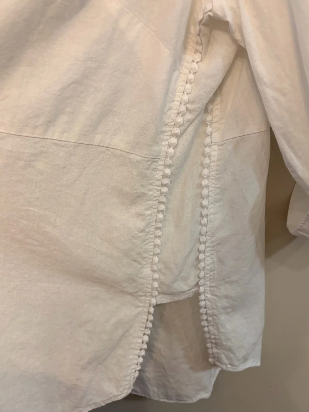 Penningtons Linen Blend Button-Up Blouse | Coastal Quiet Luxury XL - Picture 5 of 7